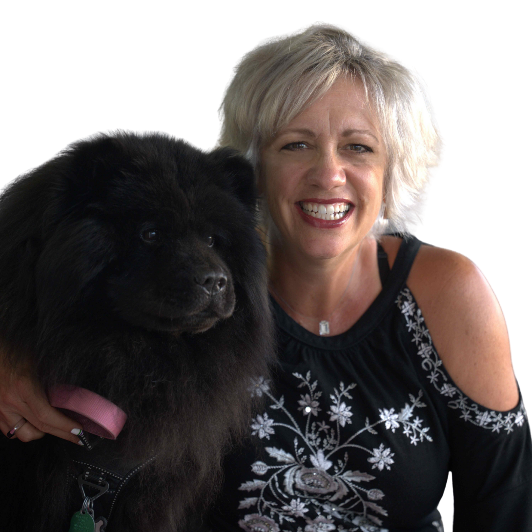 Resilience coaching is more effective than Resiliency counseling- Jena Taylor with black chow chow Miki